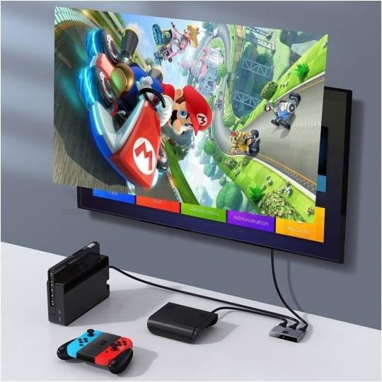 Splitter HDMI 1.4 Rozgałęźnik 1x wejście / 2x wyjście 4K@30 Ultra HD dwukierunkowy BASEUS CAHUB-BC0G