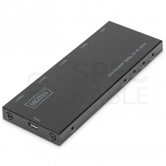 Splitter HDMI Rozgałęźnik 1x wejście / 4x wyjście 4K@60 Ultra HD DIGITUS DS-45323