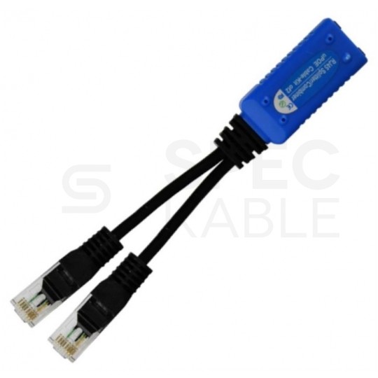 Splitter P-POE2 RJ45 kat.5e do zasilania 2 kamer IP PoE za pomocą skrętki LAN (2x RJ45 1x RJ45) Pulsar