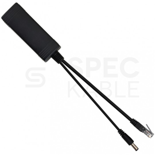 Splitter SP-POE12 RJ45 kat.6 do zasilania kamery IP PoE za pomocą skrętki LAN (RJ45 -> RJ45 + DC) Pulsar