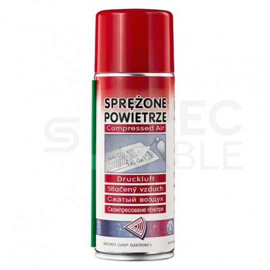Sprężone powietrze do czyszczenia w puszce 400ml spray z rurką PALNE