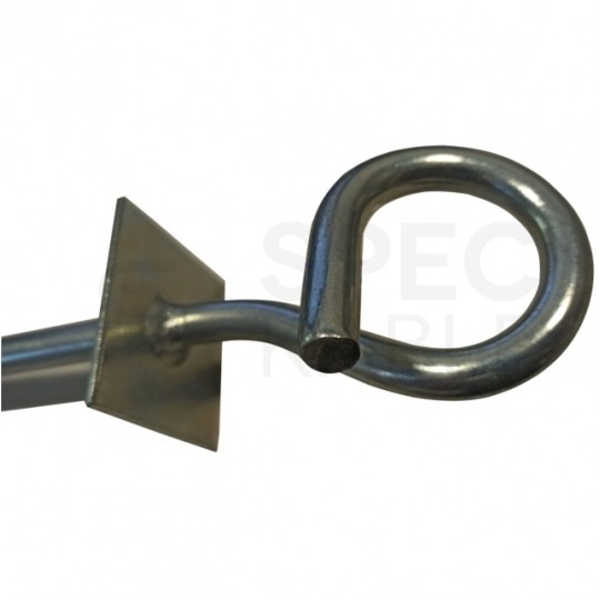 Śruba hakowa prosta do wieszania uchwytów odciągowych fi:12mm długość 200mm ( gwint 120mm) TELCOLINE