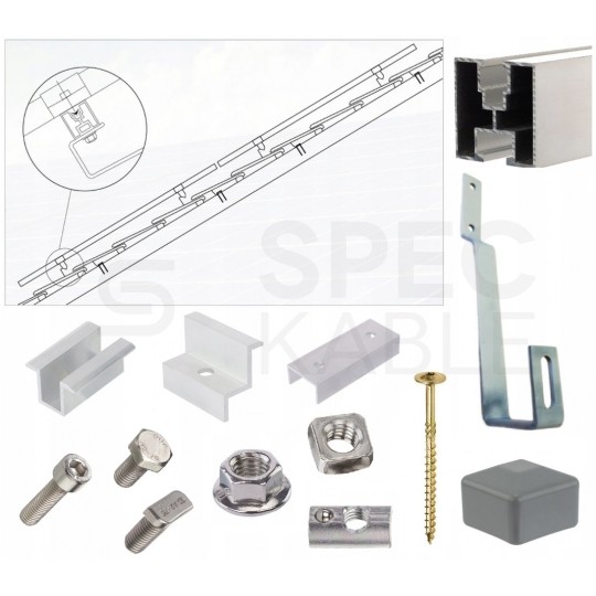 Śruba młotkowa M8x20mm teowa nierdzewna 100szt