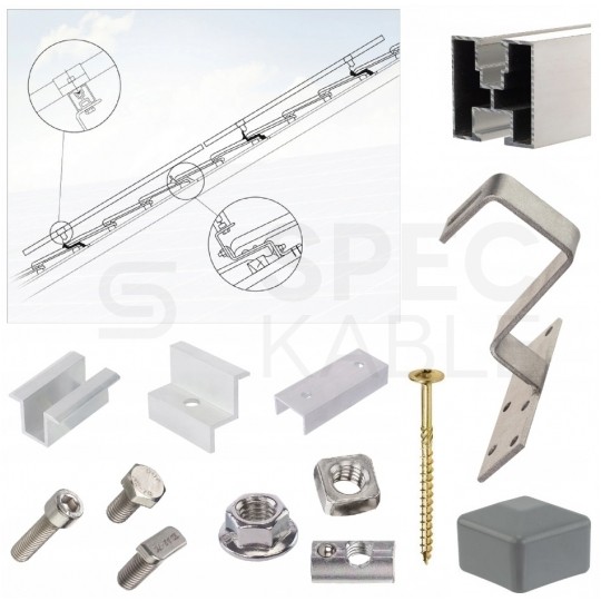 Śruba młotkowa M8x20mm teowa nierdzewna 100szt