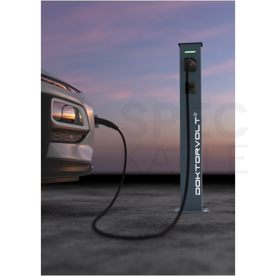 Stacja ładowania dla pojazdów elektrycznych wolnostojąca Typ 2 22kW 32A 3-fazowa DOKTORVOLT DV–8737–EV
