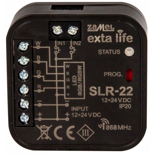 Sterownik LED RGBW dopuszkowy dwukierunkowy 12-24V SLR-21 EXTA LIFE ZAMEL