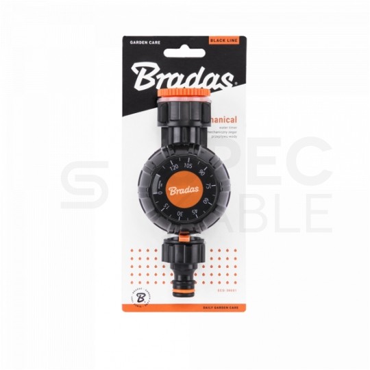 Sterownik nawadniania, mechaniczny zegar przepływu wody BLACK LINE BRADAS