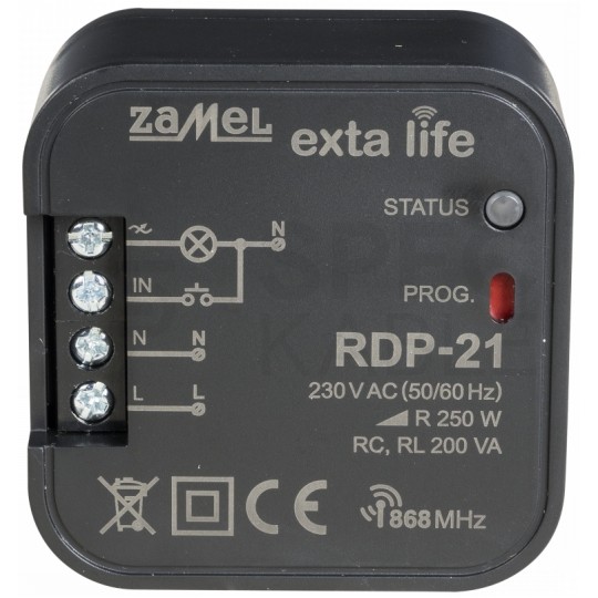 Sterownik Radiowy ściemniacz oświetlenia 230V RDP-21 EXTA LIFE ZAMEL