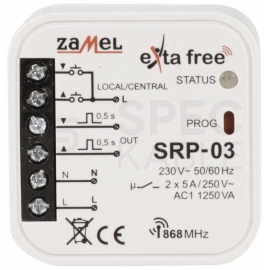 Sterownik rolet dopuszkowy EXTA FREE TYP: SRP-03 ZAMEL