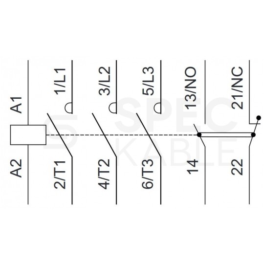 Stycznik mocy 9A 4kW cewka 24V DC 3NO (1NO + 1NC) 3-modułowy AC-3 TeSys D Schneider