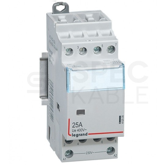 Stycznik modułowy 25A 4NO cewka 230V instalacyjny 4-biegunowy 2-modułowy LEGRAND