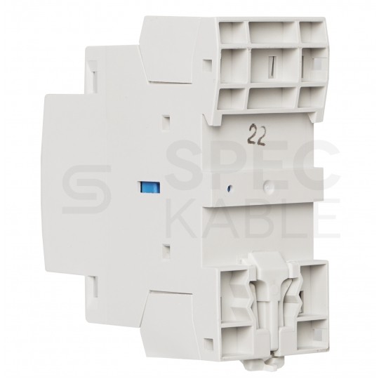Stycznik modułowy 25A cewka 230V instalacyjny AC 2xNC 2xNO 2-modułowy na szynę TH35 ADELID