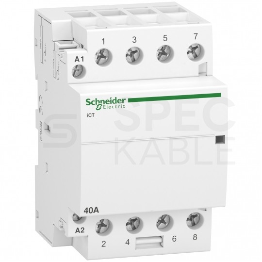 Stycznik modułowy cewka 40A 4-biegunowy 4P 4NO 50Hz (220V-240V AC) ACTI9 Schneider