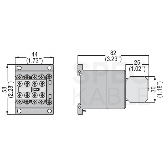 Styk pomocniczy zestyk 1NO + 1NC (3A 230V) do styczników mocy MINI serii 11BG LOVATO 11BGX1011