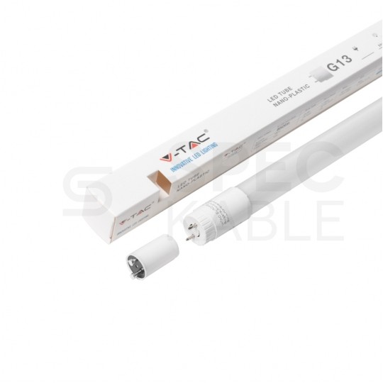 Świetlówka tubowa 150cm LED G13 T8 230V 22W 1900lm 6400K IP20 barwa CW biała zimna ze starterem V-TAC VT-1577 3 LAT GWARANCJI