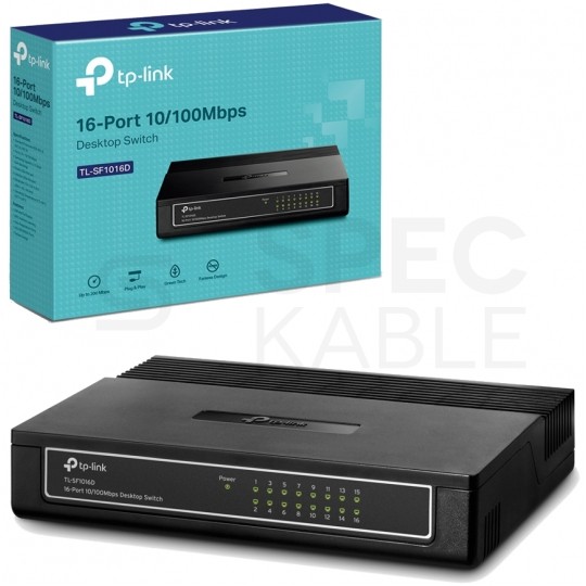 Switch Desktop 16x port RJ45 (Fast Ethernet 100Mb/s) przełącznik niezarządzalny TP-Link TL-SF1016D