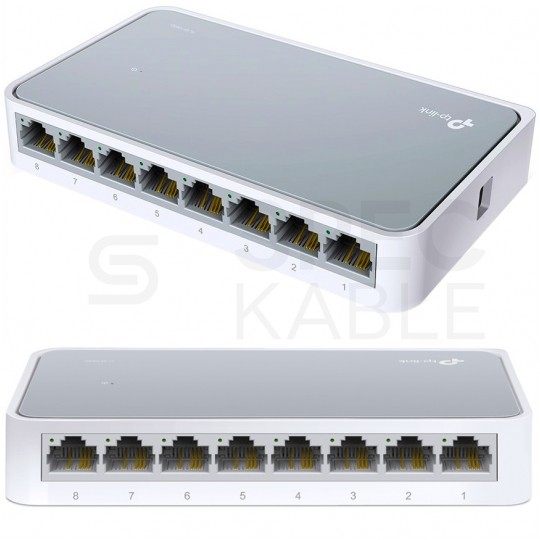 Switch Desktop 8x port RJ45 (Fast Ethernet 100Mb/s) przełącznik niezarządzalny TP-Link TL-SF1008D