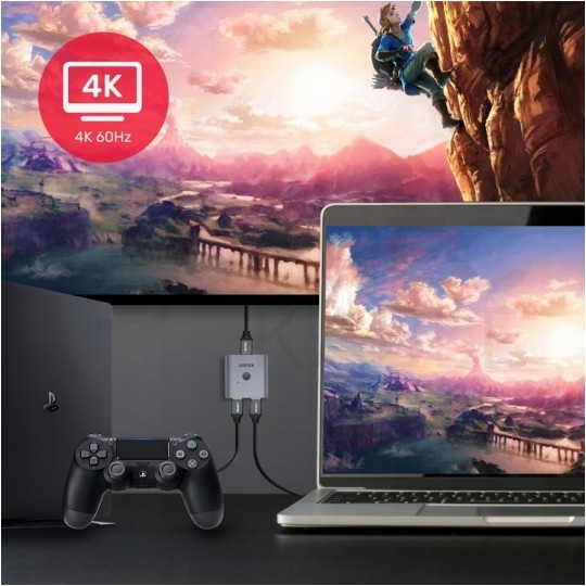 Switch HDMI 2.0 Splitter 2x wejście / 1x wyjście 4K@60 Ultra HD dwukierunkowy UNITEK