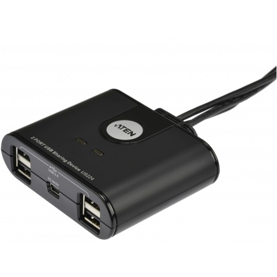 Switch USB 2.0 Przełącznik 4x USB A (gniazdo) / 2x USB A (wtyk) ATEN US224