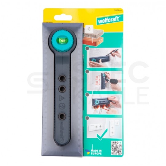 Szablon / poziomica wiercenia do puszek prądowych WOLFCRAFT WF5976000
