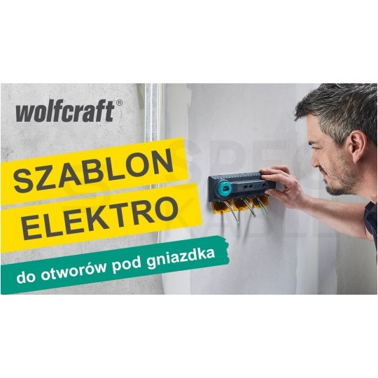 Szablon / poziomica wiercenia do puszek prądowych WOLFCRAFT WF5976000