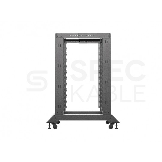 Szafa stojąca OPEN RACK 19" 18U 600x800mm do serwerów i magazynów energii otwarta czarna LANBERG