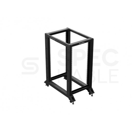 Szafa stojąca OPEN RACK 19" 22U 600x1000mm do serwerów i magazynów energii otwarta czarna LANBERG