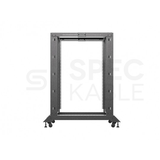 Szafa stojąca OPEN RACK 19" 22U 600x1000mm do serwerów i magazynów energii otwarta czarna LANBERG