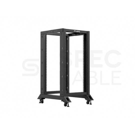 Szafa stojąca OPEN RACK 19" 22U 600x800mm do serwerów i magazynów energii otwarta czarna LANBERG