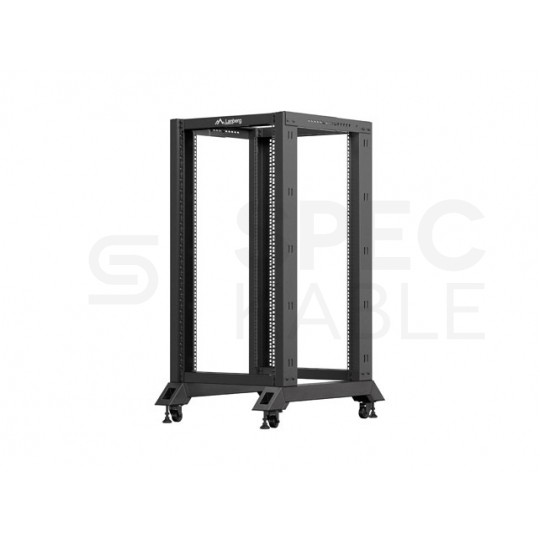 Szafa stojąca OPEN RACK 19" 22U 600x800mm do serwerów i magazynów energii otwarta czarna LANBERG