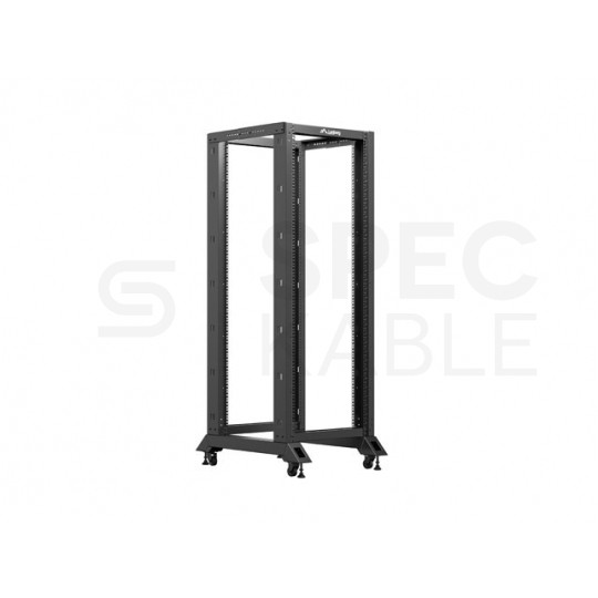 Szafa stojąca OPEN RACK 19" 32U 600x800mm do serwerów i magazynów energii otwarta czarna LANBERG