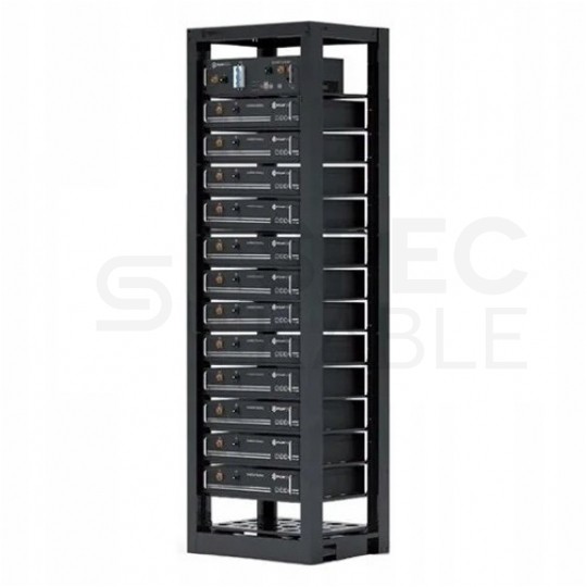 Szafa stojąca OPEN RACK 19" 42U 600x1000mm Stojak do serwerów i magazynów energii Otwarta Czarna NEKU