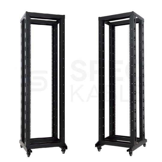 Szafa stojąca OPEN RACK 19" 42U 600x1000mm Stojak do serwerów i magazynów energii Otwarta Czarna NEKU