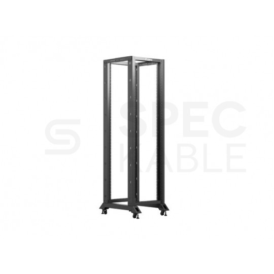 Szafa stojąca OPEN RACK 19" 42U 600x800mm do serwerów i magazynów energii otwarta czarna LANBERG