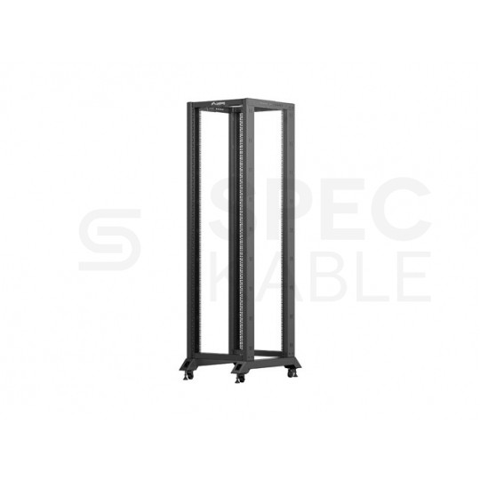 Szafa stojąca OPEN RACK 19" 42U 600x800mm do serwerów i magazynów energii otwarta czarna LANBERG