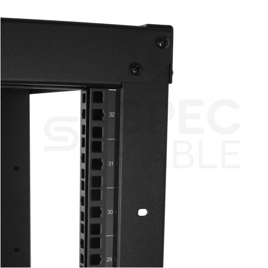 Szafa stojąca OPEN RACK 19" 42U 600x800mm Stojak do serwerów i magazynów energii Otwarta Czarna NEKU