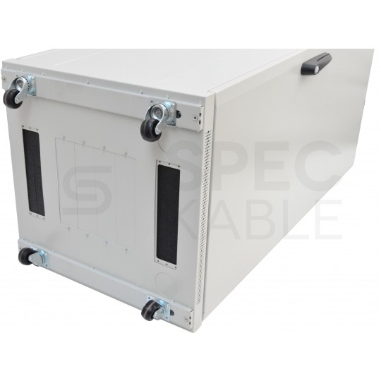 Szafa stojąca RACK 19" 18U 600x800mm drzwi szklane szara TOTEN G7