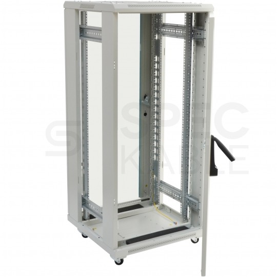 Szafa stojąca RACK 19" 22U 600x800mm drzwi szklane szara TOTEN G7