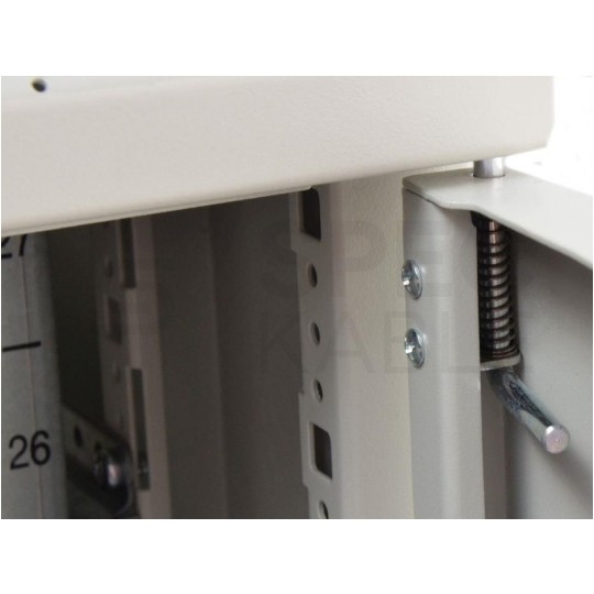 Szafa stojąca RACK 19" 27U 600x800mm drzwi szklane szara TOTEN G7