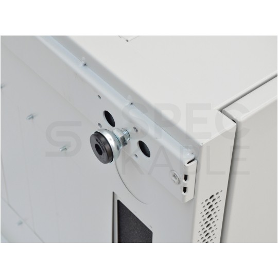 Szafa stojąca RACK 19" 27U 600x800mm drzwi szklane szara TOTEN G7