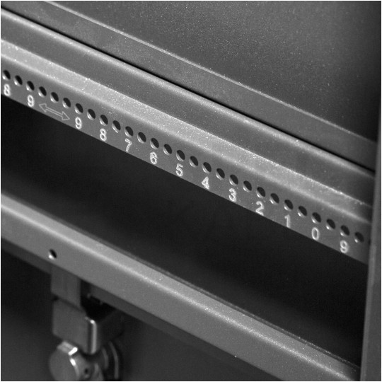 Szafa stojąca RACK 19" 42U 600x1000mm perforowana serwerowa czarna 1500kg NEKU + wyposażenie