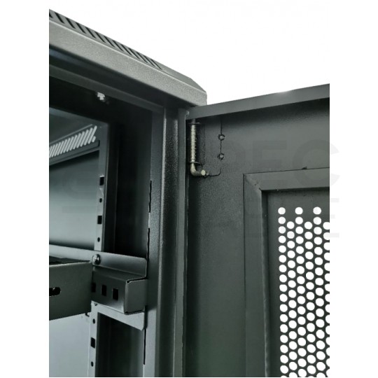 Szafa stojąca RACK 19" 42U 600x1000mm perforowana serwerowa czarna 800kg Q-LANTEC