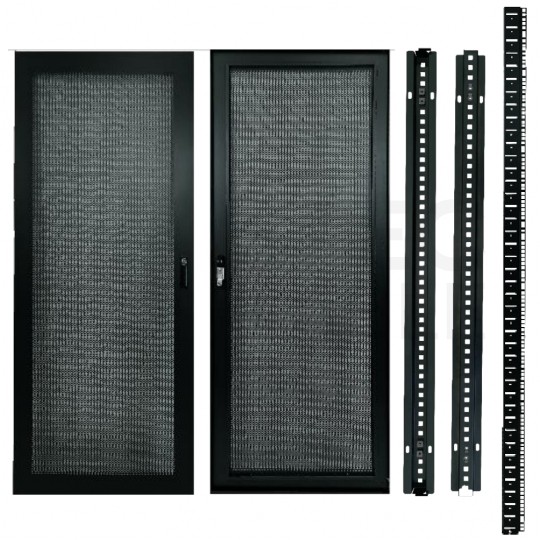 Szafa stojąca RACK 19" 42U 600x1000mm perforowana serwerowa czarna 800kg Q-LANTEC