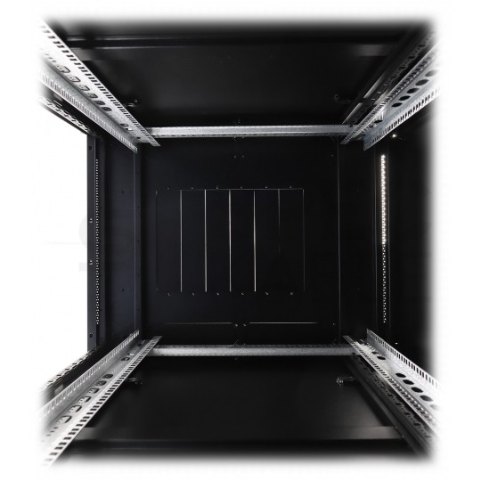 Szafa stojąca RACK 19" 42U 600x800mm drzwi szklane czarna EPRADO