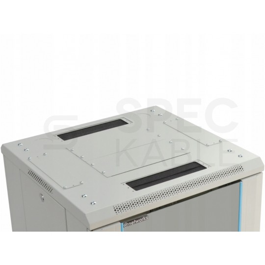 Szafa stojąca RACK 19" 42U 600x800mm drzwi szklane szara TOTEN G7