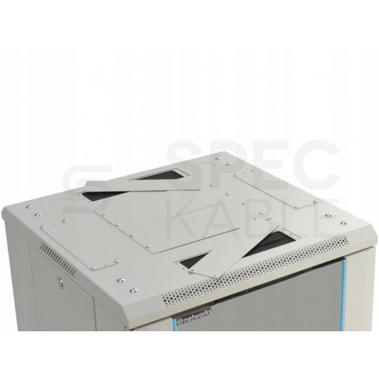 Szafa stojąca RACK 19" 42U 600x800mm drzwi szklane szara TOTEN G7