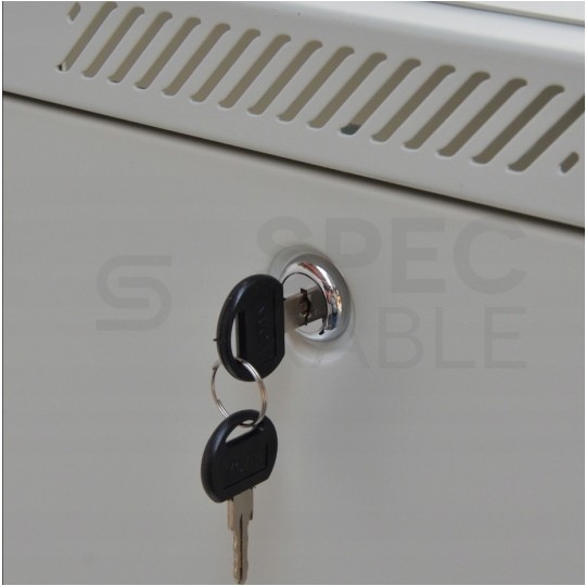 Szafa stojąca RACK 19" 42U 600x800mm drzwi szklane szara TOTEN G7