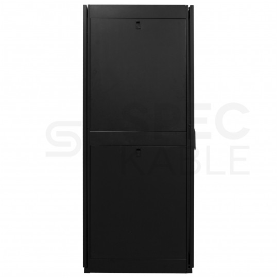 Szafa stojąca RACK 19" 42U 750x800mm perforowana serwerowa czarna 1500kg (złożona) NEKU + wyposażenie
