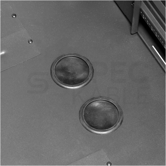 Szafa stojąca RACK 19" 42U 750x800mm perforowana serwerowa czarna 1500kg (złożona) NEKU + wyposażenie