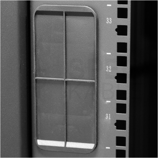 Szafa stojąca RACK 19" 42U 750x800mm perforowana serwerowa czarna 1500kg (złożona) NEKU + wyposażenie